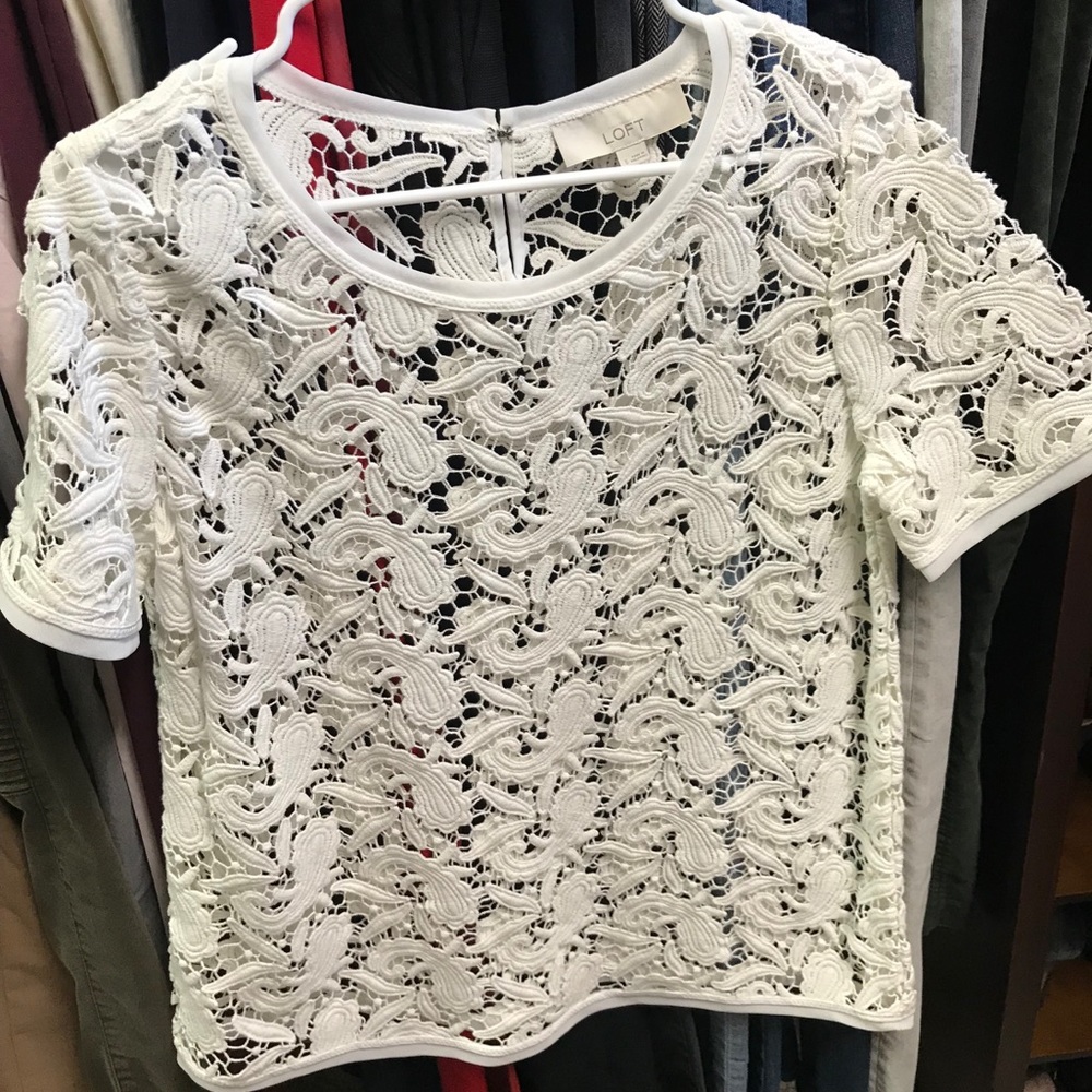 Lacy white Loft shirt
